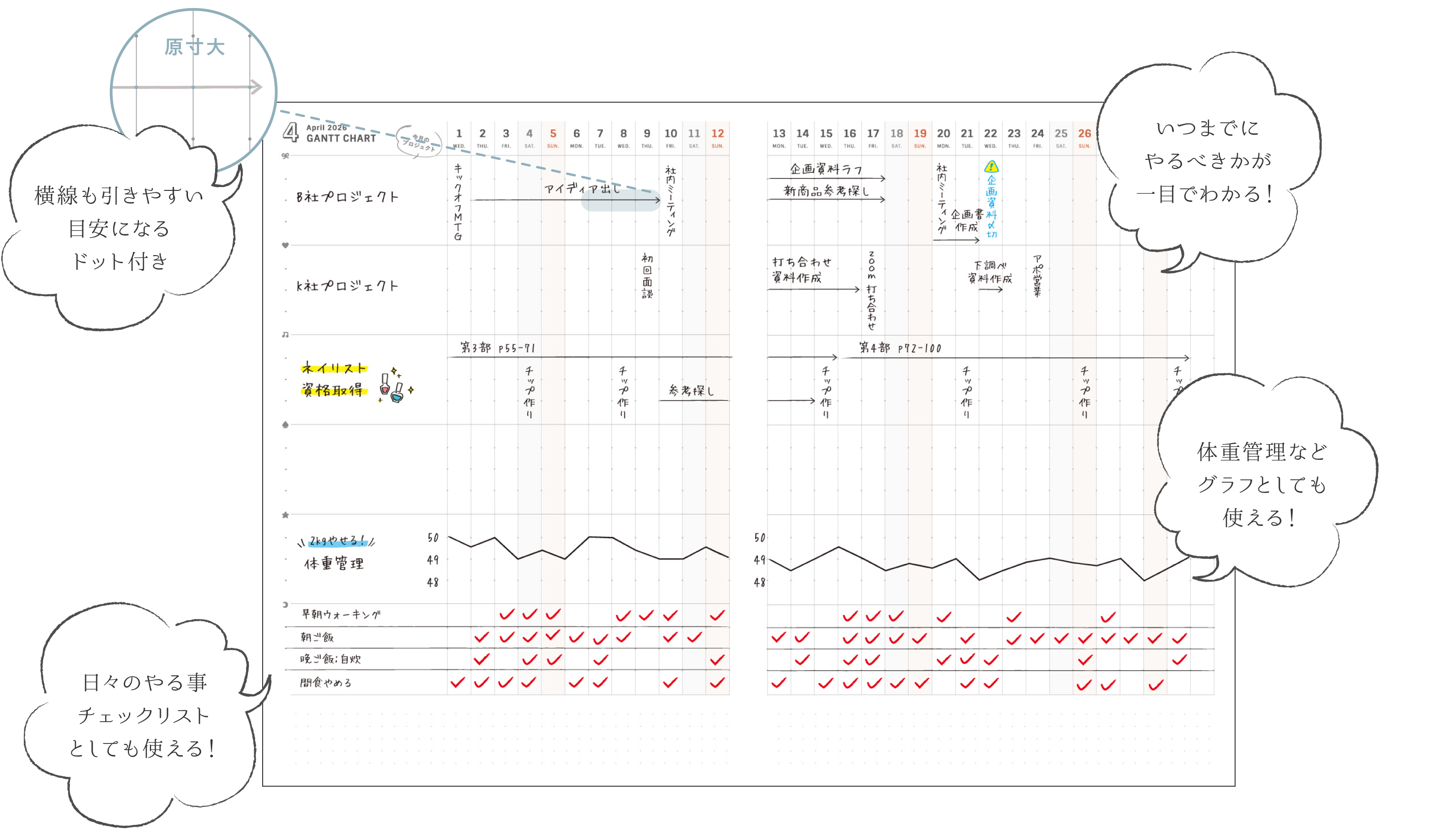 月間ガントチャート_私らしさ手帳