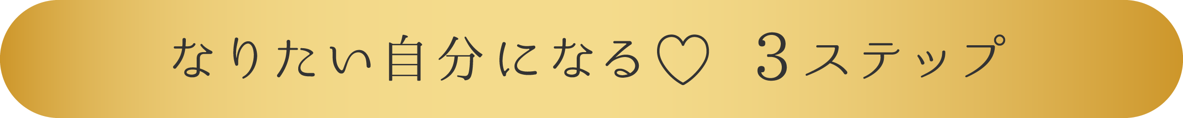 なりたい自分になる　3ステップ